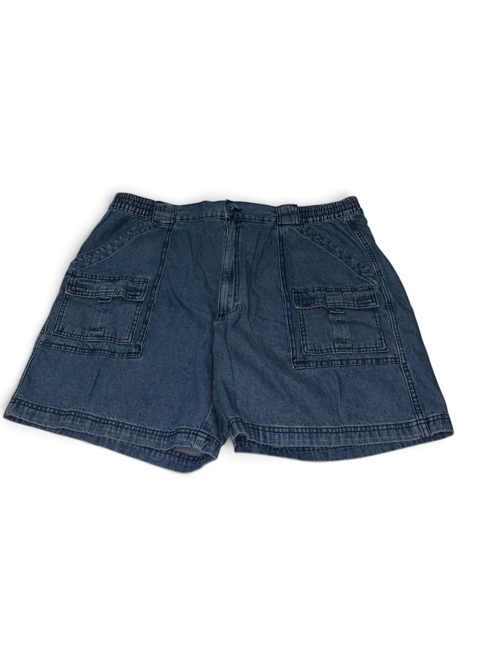 St. John's Bay New Men’s Size 44 Dark Blue Denim Cargo Hiking Shorts
